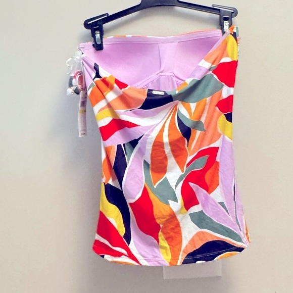 Anne Cole Womens Pink Printed Shirred Beachwear Tankini Swim Top Women’s M - Picture 7 of 9